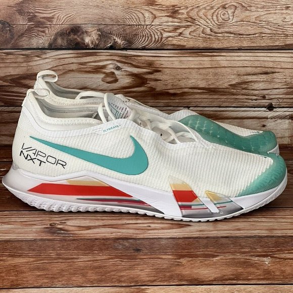 Nike Other - Nike Court React Vapor NXT HC Shoes White Teal Red CV0724-136  Men’s Size 10.5